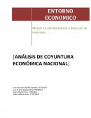 Analisis de la coyuntura económica de España