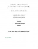 A continuación se presentan las siguientes características de la burocracia, según Weber.