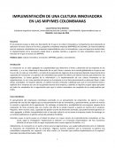 IMPLEMENTACIÓN DE UNA CULTURA INNOVADORA EN LAS MIPYMES COLOMBIANAS