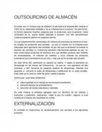 OUTSOURCING DE ALMACÉN. Página 1