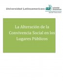 La convivencia social, es un factor del orden público, donde los individuos deberían aprender a convivir de manera normativa por una ley de cultura cívica. Pero actualmente la falta de valores, el desconocimiento de norma y reglas de convivencia ciudad