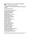 IDENTIDAD CULTURAL EN EL CONTEXTO UNIVERSITARIO