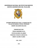 INFORME PRESENTADO PARA LA ASIGNATURA DE TALLER DE DANZAS III POR EL PROFESOR