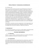 Rúbrica Evidencia 1 Fundamentos de Administración