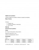 Calcular el trabajo por cinemática y dinámica y comparar los resultados