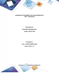 SISTEMAS DE TRATAMIENTO DE AGUAS RESIDUALES.. Página 1
