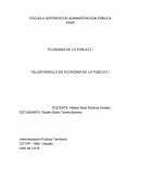 ECONOMIA DE LO PUBLICO I TALLER MODULO DE ECONOMIA DE LO PUBLICO I.