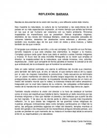 REFLEXIÓN: BARAKA. Página 1