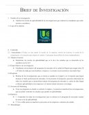 Brief de Investigación