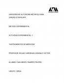 Actividad experimental Instrumentos de medicion