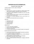 REVISION DE DATOS GENERALES