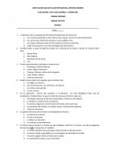 INSTITUCIÓN EDUCATIVA DEPARTAMENTAL ANTONIO NARIÑO EVALUACIÓN TIPO ICFES ESPAÑOL Y LITERATURA