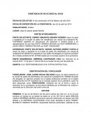 Constancia de no acuerdo..