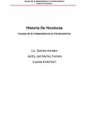 Causas de Independencia en Centroamerica