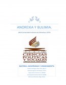 ANOREXIA Y BULIMIA. Los medios de comunicación en las enfermedades de desorden alimenticio en la juventud