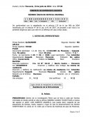 De conformidad con lo establecido en el artículo 125 de la Ley 906 de 2004 modificado por el artículo 47 de la Ley 1142 de 2007, se procede a dar inicio a la presente diligencia para que obre en la Defensa del caso arriba citado.