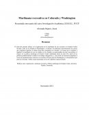 Marihuana recreativa en Colorado y Washington.