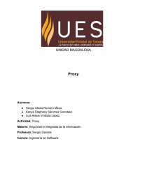 Proxy. Materia: Seguridad e integridad de la información. Página 1