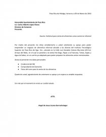 Solicitud comercio. Página 1