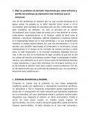 Elija un problema de decisión importante que usted enfrente y perfile las premisas de planeación más decisivas que lo enmarcan