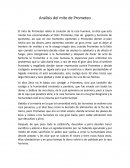 Analisis del mito de prometeo