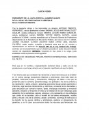 CARTA PODER PRESIDENTE DE LA JUNTA ESPECIAL NUMERO QUINCE DE LA LOCAL DE CONCILIACION Y ARBITRAJE