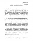 La escuela como formadora del caracter.