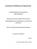 Metodología para selección de una cadena de suministro