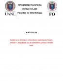 Cambio en la dimensión vertical de los pacientes de Clase II, División 1, después del uso de sombrerería cervical o de alto tirón.
