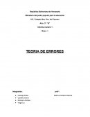 Informe numero 1 Mesa: 1 Teoría de errores