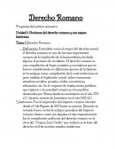 Tema 1 y 2 de derecho romano
