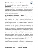 El contexto social como condición para el origen del lenguaje
