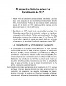El pergamino histórico actual: La Constitución de 1917