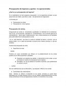 Presupuestos de ingresos y gastos