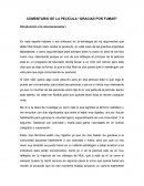 COMENTARIO DE LA PELÍCULA “GRACIAS POR FUMAR”