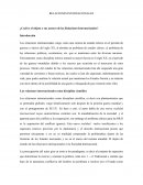 Objeto y sus actores de las Relaciones Internacionales