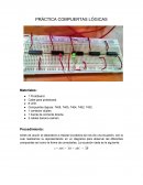 Antes de acudir al laboratorio a realizar la práctica se nos dio una ecuación,. con la cual realizamos la representación en un diagrama para observar las diferentes compuertas así como la forma de conectarlas. La ecuación dada es la siguiente: