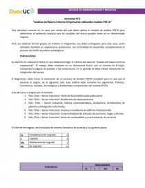 Análisis del Macro Entorno Empresarial utilizando modelo PESTA. Página 1