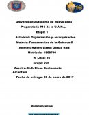 Organización y Jerarquización Materia: Fundamentos de la Química 2