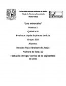 Los minerales Práctica 2 Química III