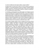 ¿Cuál es la diferencia entre espacio público y espacio político?