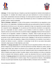 Liderazgo. Un líder es algo más que un dirigente. Página 1