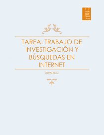 TRABAJO DE INVESTIGACIÓN Y BÚSQUEDAS EN INTERNET. Página 1