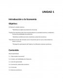 UNIDAD 1 Introducción a la Economía