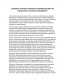 ¿Puede la inversión extranjera considerarse talón de Aquiles de la economía colombiana?