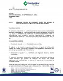 Respuesta Informe de Evaluación dentro del proceso de selección Abreviada de Menor Cuantía No. RH-005-2014