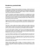 Excelencia y productividad. El conocimiento