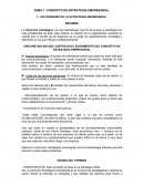 TEMA 1: CONCEPTO DE ESTRATEGIA EMPRESARIAL.