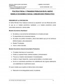 POLITICA FISCAL Y FINANZAS PÚBLICAS EN EL NUEVO MODELO ECONOMICO SOCIAL COMUNITARIO PRODUCTIVO RESUMEN DE LA EXPOSICION