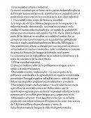 Una sociedad urbana e industrial